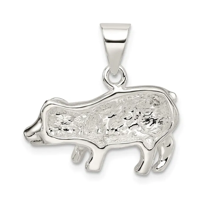Rings Sterling Silver Pig Charm TreasureFineJewelers