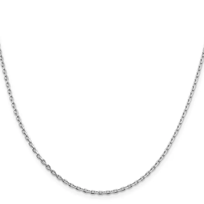 Rings Sterling Silver Rhodiumplated 2mm Beveled Oval Cable Chain TreasureFineJewelers