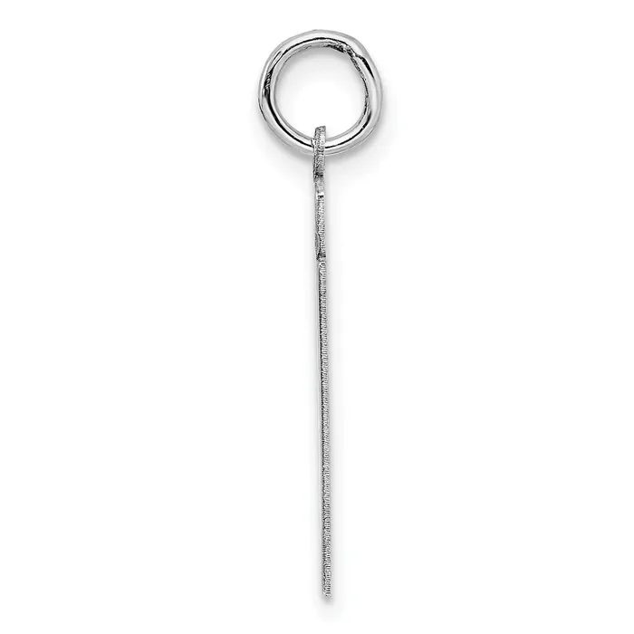 Rings SterlingSilver Rhodiumplated Polished Number 81 Charm TreasureFineJewelers