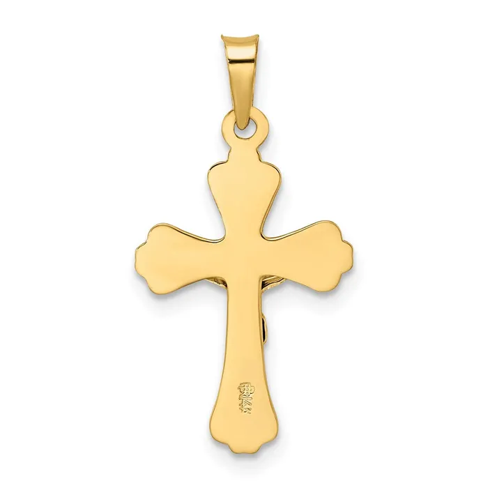 Rings TreasureFineJewelers 14k Twotone Polished Solid INRI Crucifix Pendant