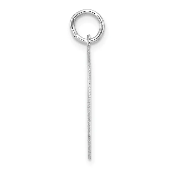 Rings TreasureFineJewelers Small Sterling Silver Rhodiumplated Artisan Block Letter Q Initial Charm