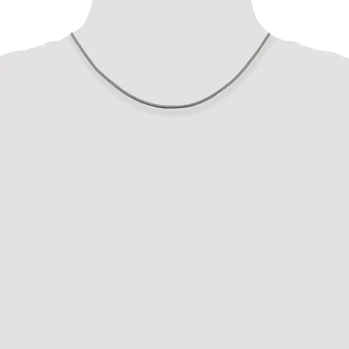 Rings TreasureFineJewelers Sterling Silver 2mm Corona Chain