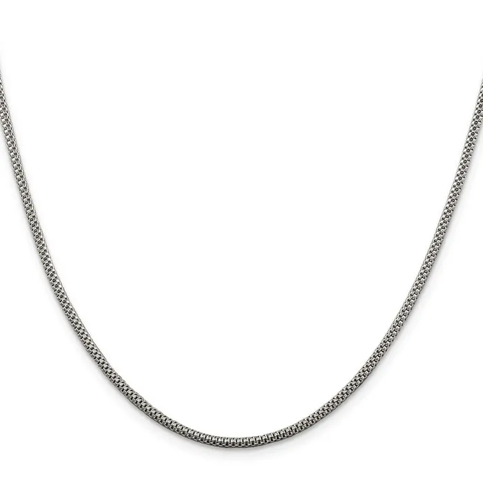 Rings TreasureFineJewelers Sterling Silver 2mm Corona Chain