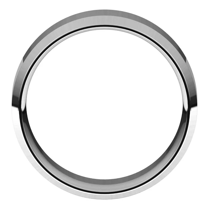 Rings TreasureFineJewelers Sterling Silver 8 mm Beveled Edge Comfort Fit Light Band