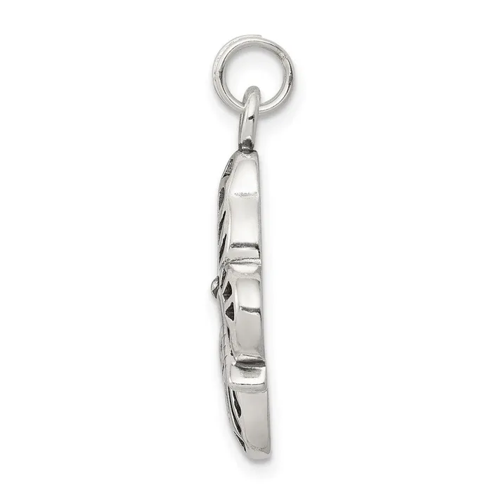 Rings TreasureFineJewelers Sterling Silver Antique Butterfly Charm