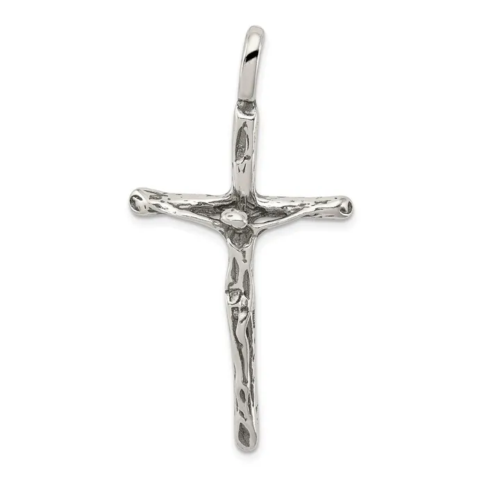 Rings TreasureFineJewelers Sterling Silver Antiqued Crucifix Charm