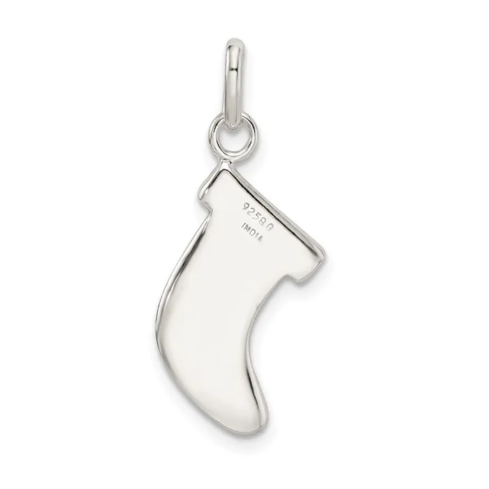 Rings TreasureFineJewelers Sterling Silver Enameled Christmas Stocking Charm