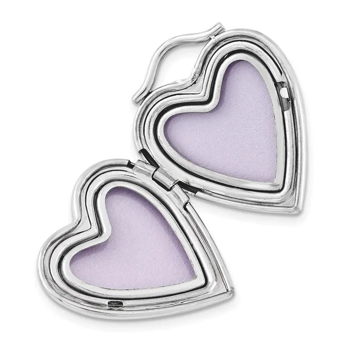 Rings TreasureFineJewelers Sterling Silver Gold Plated 20mm Heart Locket