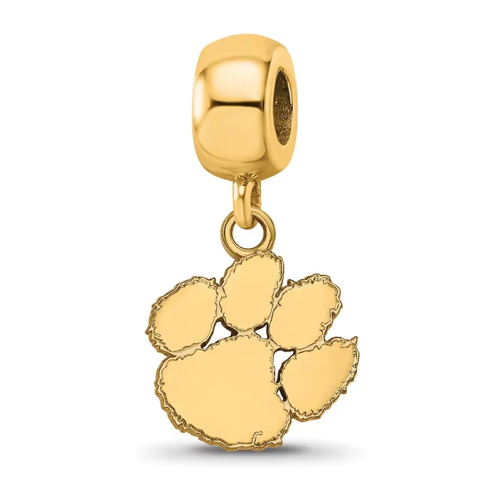 Rings TreasureFineJewelers Sterling Silver Goldplated LogoArt Clemson University Tiger Paw Small Dangle Bead Charm Rings TreasureFineJewelers Sterling Silver Goldplated LogoArt Clemson University Tiger Paw Small Dangle Bead Charm