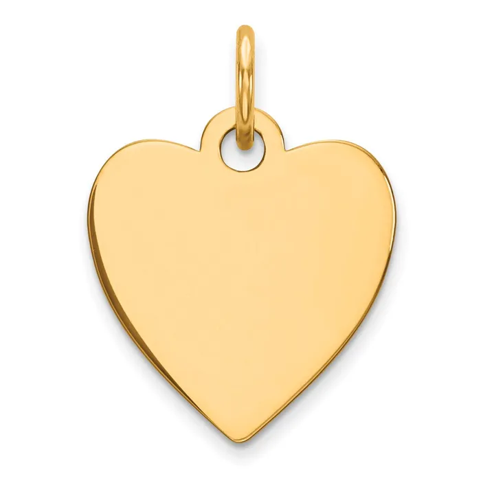 Rings TreasureFineJewelers Sterling Silver GP Engraveable Heart Polished Disc Charm Rings TreasureFineJewelers Sterling Silver GP Engraveable Heart Polished Disc Charm