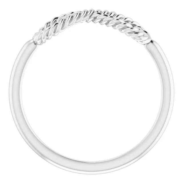 Rings TreasureFineJewelers Sterling Silver InfinityInspired Rope Ring