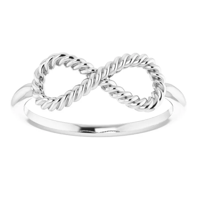 Rings TreasureFineJewelers Sterling Silver InfinityInspired Rope Ring