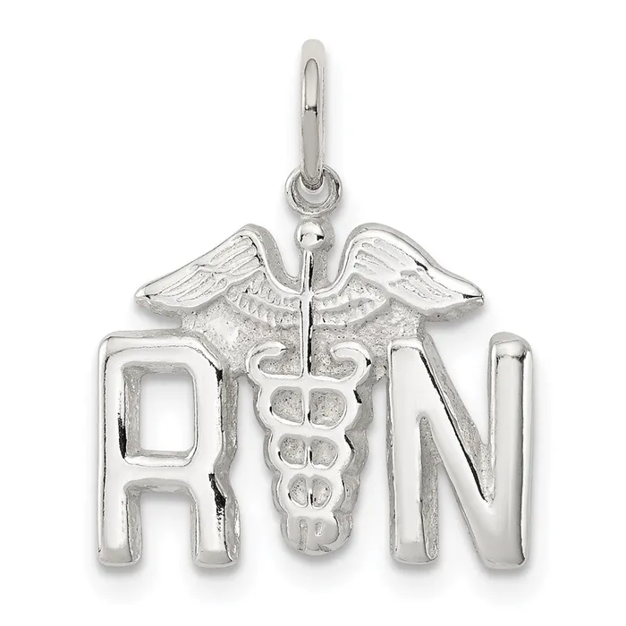 Rings TreasureFineJewelers Sterling Silver Nurse Symbol Charm
