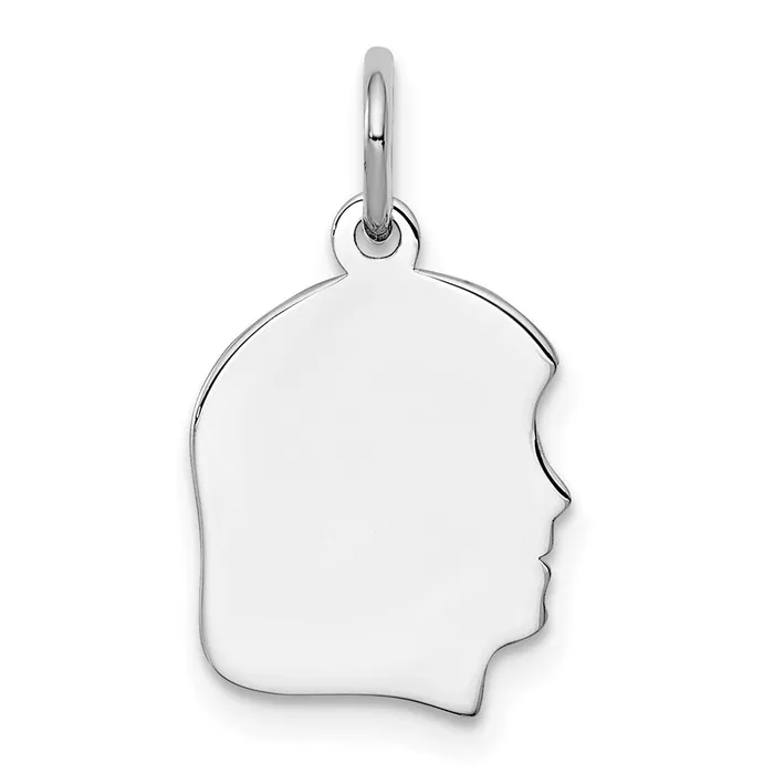 Rings TreasureFineJewelers Sterling Silver Rhplt Engraveable Girl Disc Charm Polish on FrontBack Rings TreasureFineJewelers Sterling Silver Rhplt Engraveable Girl Disc Charm Polish on FrontBack