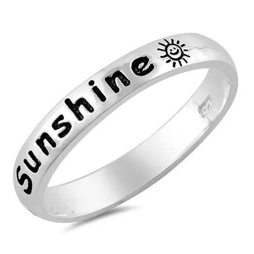 Rings You Are My Sunshine Ring 925 Sterling Silver Thin Band With Jewelry Gift Box North Arrow Shop Rings You Are My Sunshine Ring 925 Sterling Silver Thin Band With Jewelry Gift Box North Arrow Shop