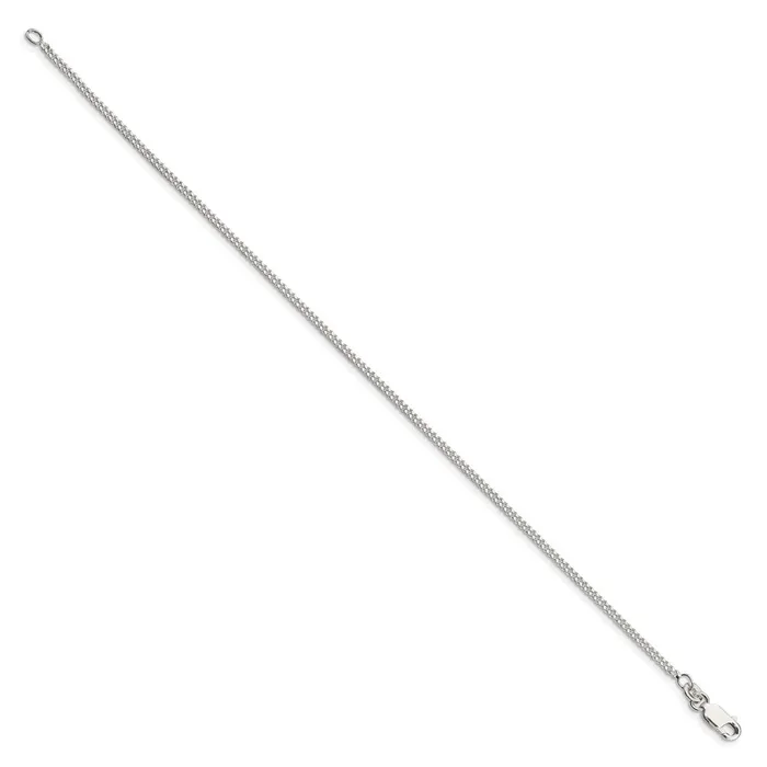 Sterling Silver 175mm Curb Chain Anklet TreasureFineJewelers Rings