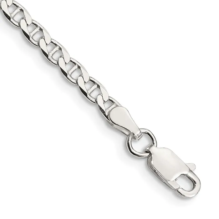 Sterling Silver 315mm Flat Cuban Anchor Chain TreasureFineJewelers Rings