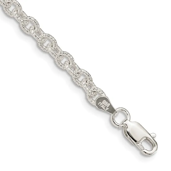 Sterling Silver 375mm Fancy Rolo Chain TreasureFineJewelers Rings