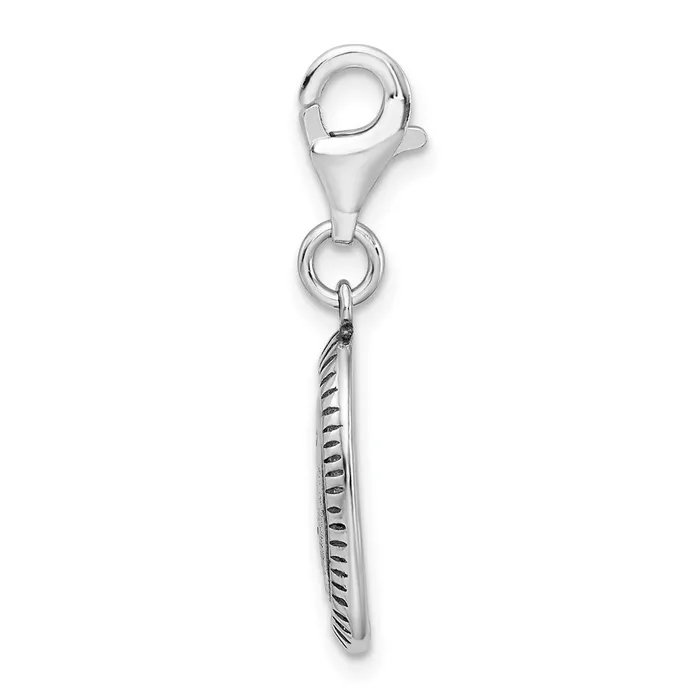 Sterling Silver Amore La Vita Rhodiumpl Antiqued Polished MOM Charm TreasureFineJewelers Rings
