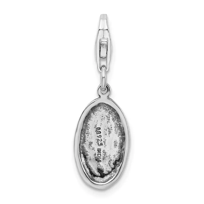 Sterling Silver Amore La Vita Rhodiumpl Antiqued Polished MOM Charm TreasureFineJewelers Rings
