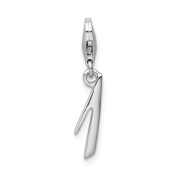 Sterling Silver Amore La Vita Rhodiumplated Polished Number 1 Charm TreasureFineJewelers Rings Sterling Silver Amore La Vita Rhodiumplated Polished Number 1 Charm TreasureFineJewelers Rings