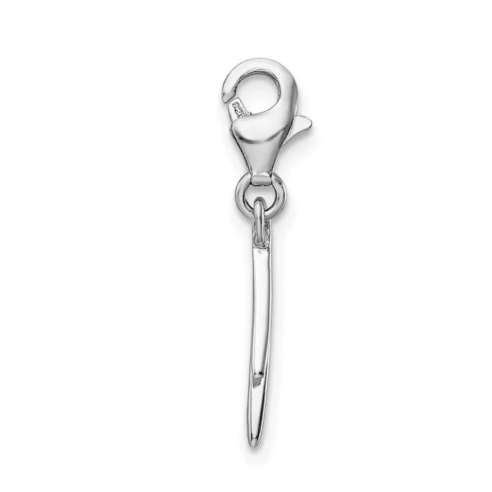 Sterling Silver Amore La Vita Rhodiumplated Polished Number 1 Charm TreasureFineJewelers Rings