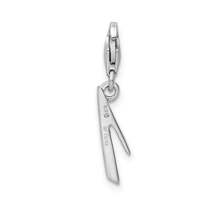 Sterling Silver Amore La Vita Rhodiumplated Polished Number 1 Charm TreasureFineJewelers Rings