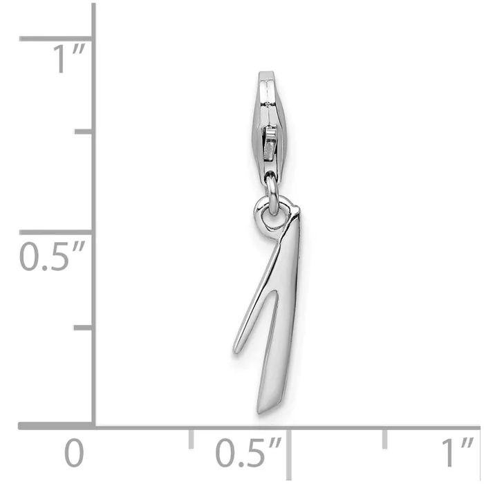 Sterling Silver Amore La Vita Rhodiumplated Polished Number 1 Charm TreasureFineJewelers Rings