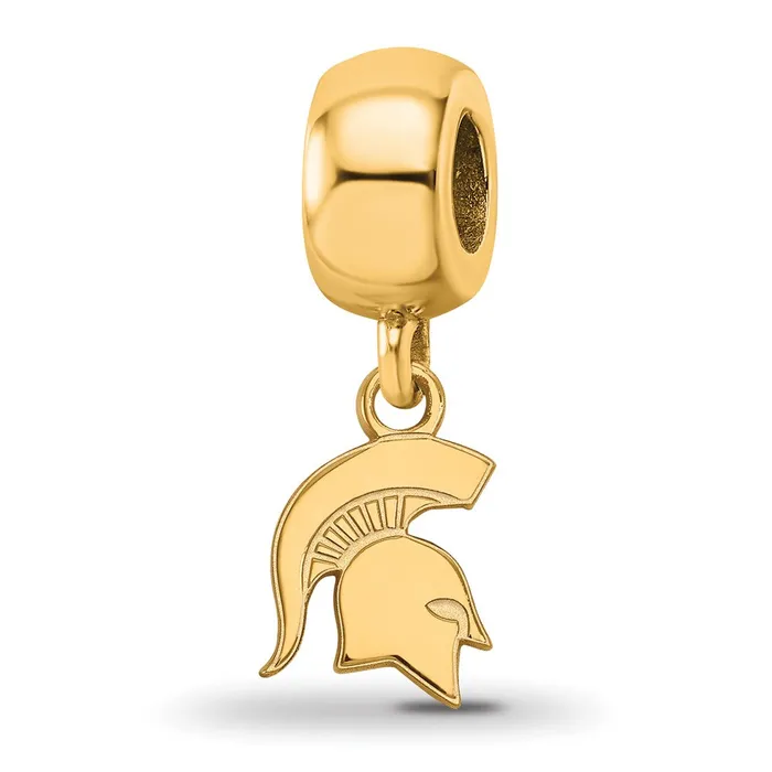 Sterling Silver Goldplated LogoArt Michigan State University Spartan Extra Small Dangle Bead Charm TreasureFineJewelers Rings Sterling Silver Goldplated LogoArt Michigan State University Spartan Extra Small Dangle Bead Charm TreasureFineJewelers Rings