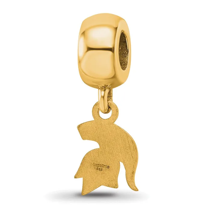 Sterling Silver Goldplated LogoArt Michigan State University Spartan Extra Small Dangle Bead Charm TreasureFineJewelers Rings