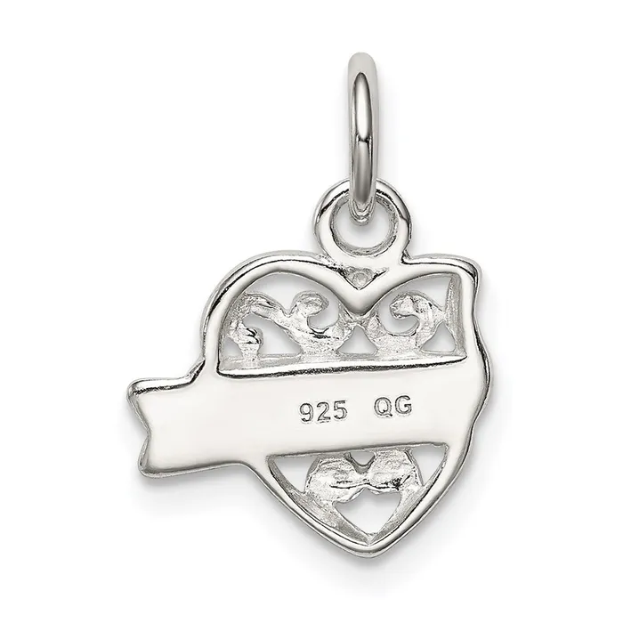 Sterling Silver Heart Daughter Charm TreasureFineJewelers Rings