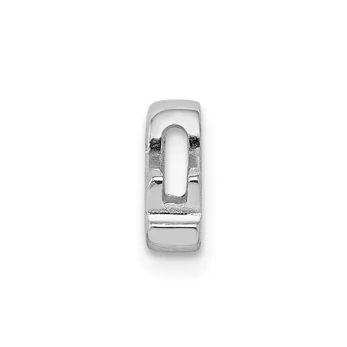 Sterling Silver Rhodium plated Ampersand Slide Charm TreasureFineJewelers Rings