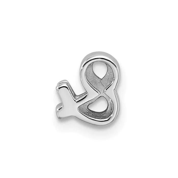 Sterling Silver Rhodium plated Ampersand Slide Charm TreasureFineJewelers Rings
