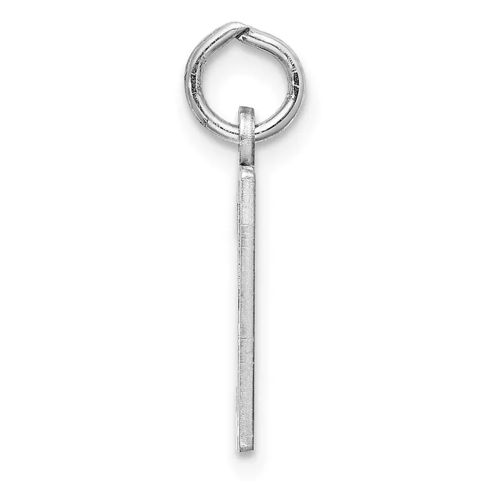 Sterling SilverRhodiumplated Elongated Number 37 Charm TreasureFineJewelers Rings