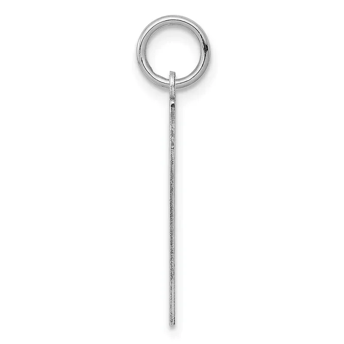 Sterling SilverRhodiumplated Polished Number 1 Charm TreasureFineJewelers Rings