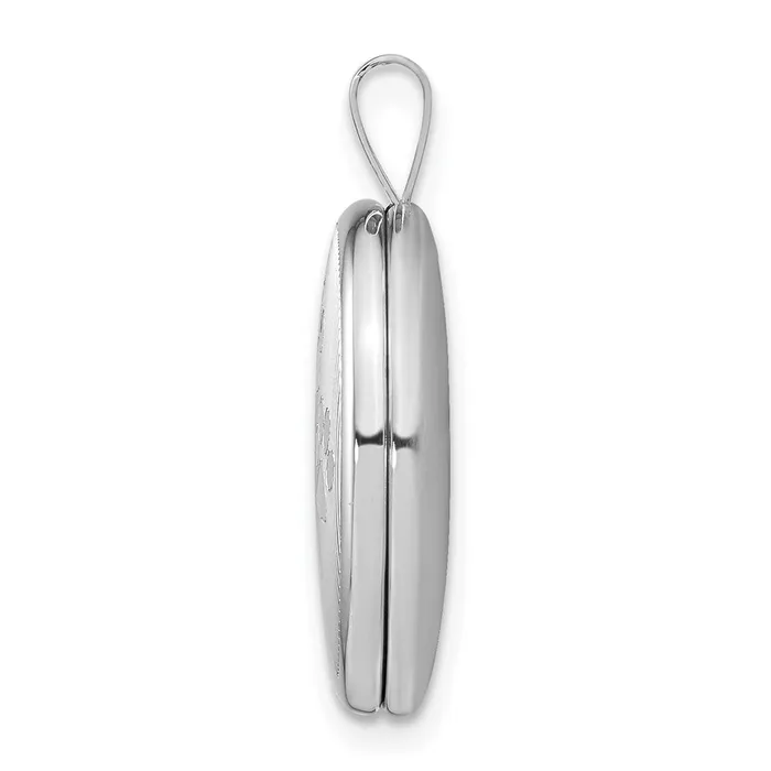 Sterling Silver Rhodiumplated Satin Polished Paw Prints Oval Locket TreasureFineJewelers Rings