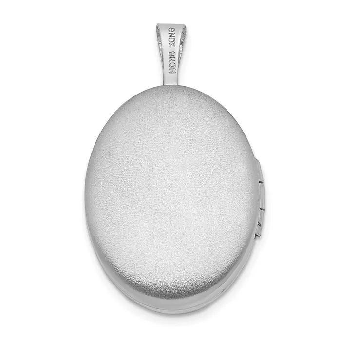 Sterling Silver Rhodiumplated Satin Polished Paw Prints Oval Locket TreasureFineJewelers Rings