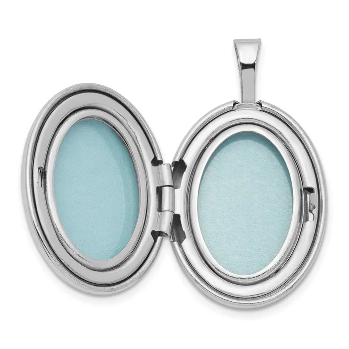 Sterling Silver Rhodiumplated Satin Polished Paw Prints Oval Locket TreasureFineJewelers Rings