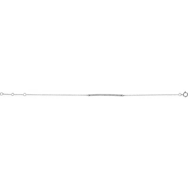 TreasureFineJewelers Bracelets 14K White Gold 16 CTW Natural Diamond 68 Bracelet