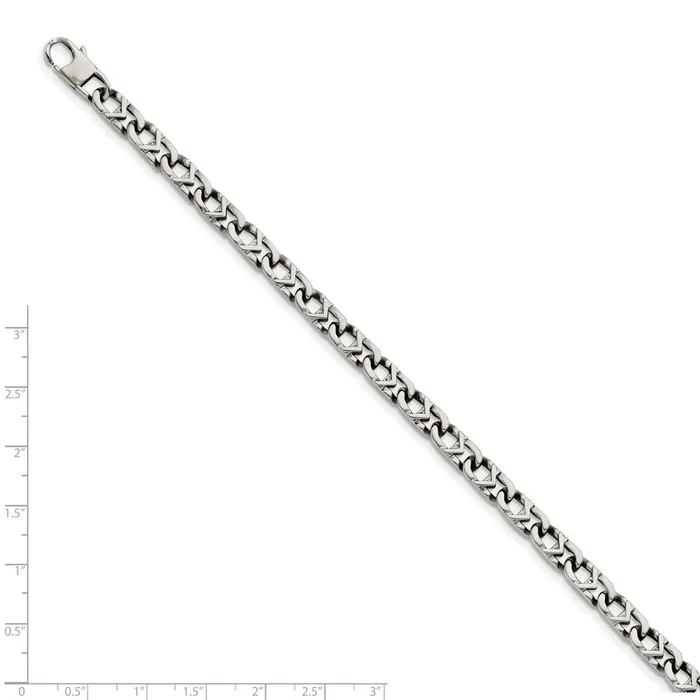 TreasureFineJewelers Bracelets Chisel Stainless Steel Polished 6mm 85 inch Fancy Link Bracelet