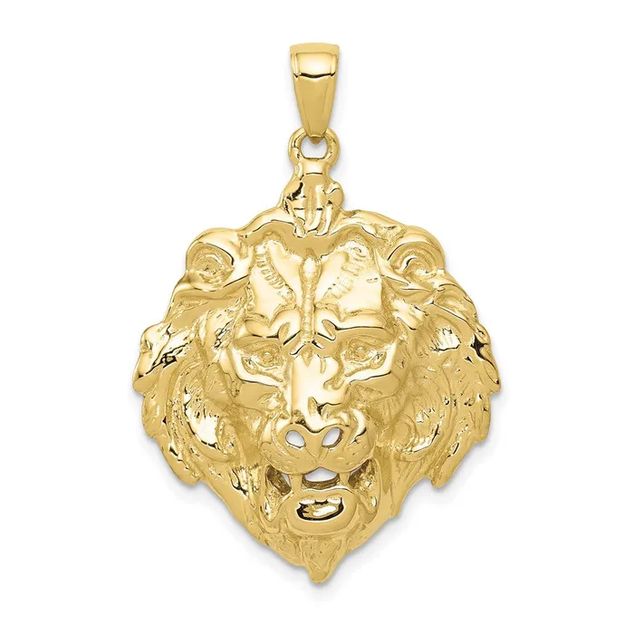 TreasureFineJewelers Charm Necklaces 10K Lion Charm