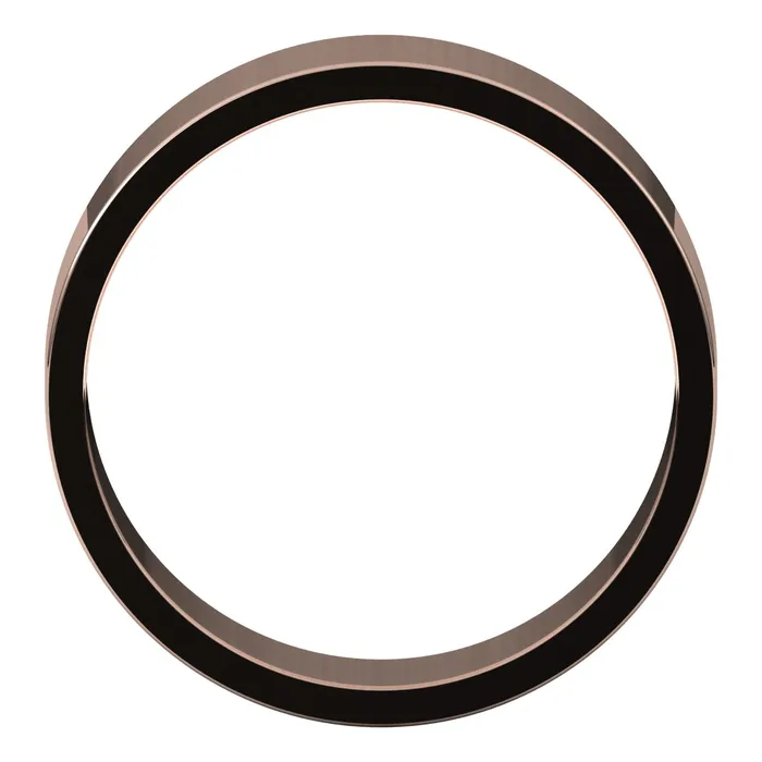 TreasureFineJewelers Rings 10K Rose Gold 6 mm flat Wedding Band