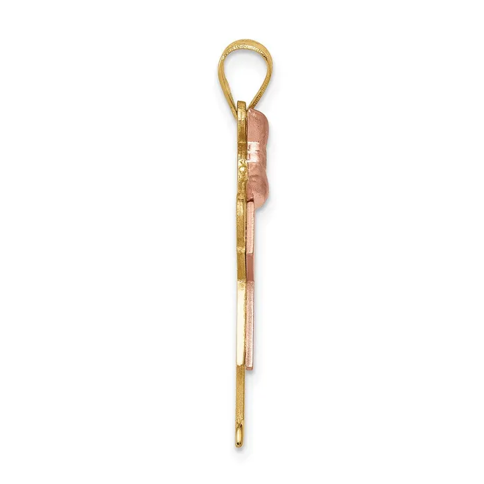 TreasureFineJewelers Rings 14k Twotone A Diamond Kid Pendant