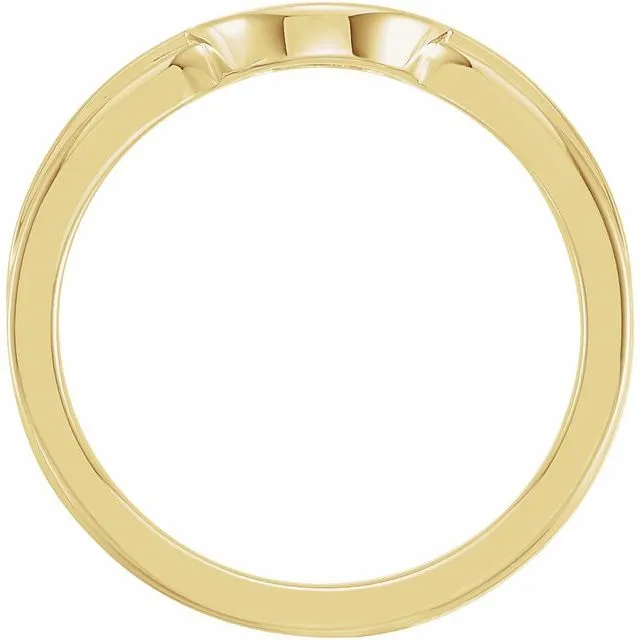 TreasureFineJewelers Rings 14K Yellow 10x9 mm Oval Signet Ring