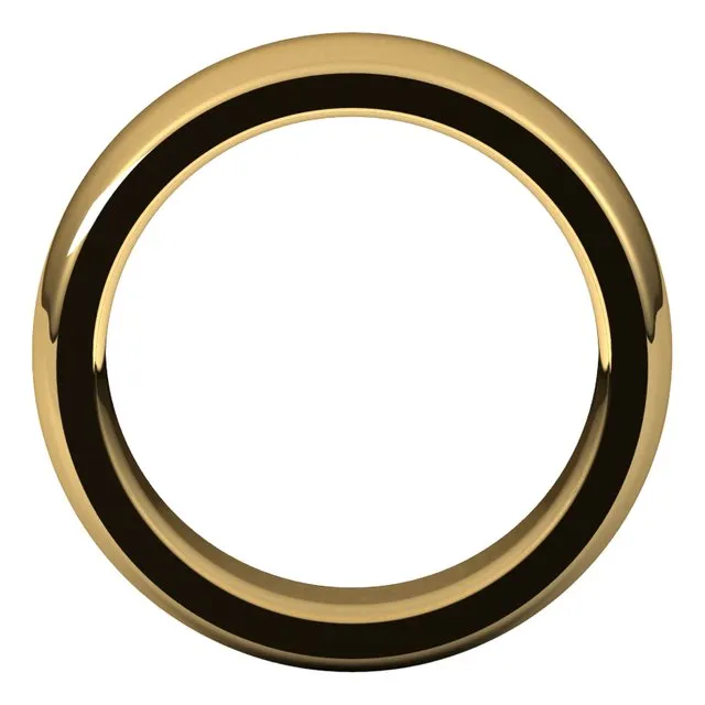 TreasureFineJewelers Rings 18K Yellow Gold 7 mm Half Round Comfort Fit Heavy Wedding Band