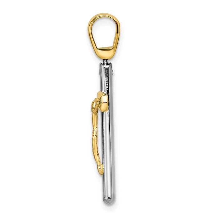 TreasureFineJewelers Rings Leslies 14K Twotone Crucifix Pendant