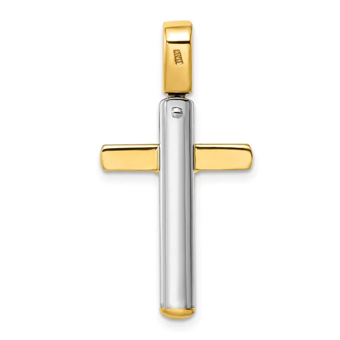 TreasureFineJewelers Rings Leslies 14K Twotone Crucifix Pendant