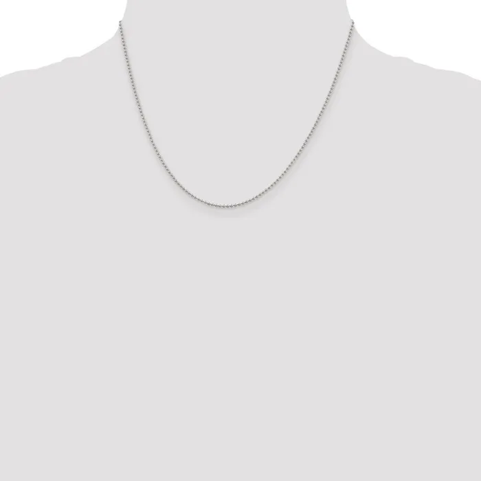 TreasureFineJewelers Rings Sterling Silver 15mm Beaded Chain