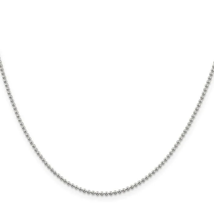 TreasureFineJewelers Rings Sterling Silver 15mm Beaded Chain