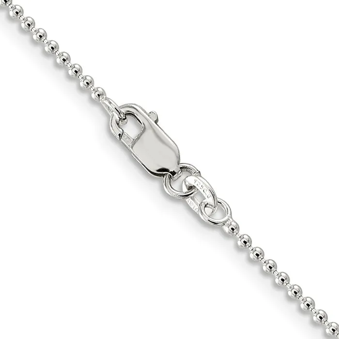 TreasureFineJewelers Rings Sterling Silver 15mm Beaded Chain